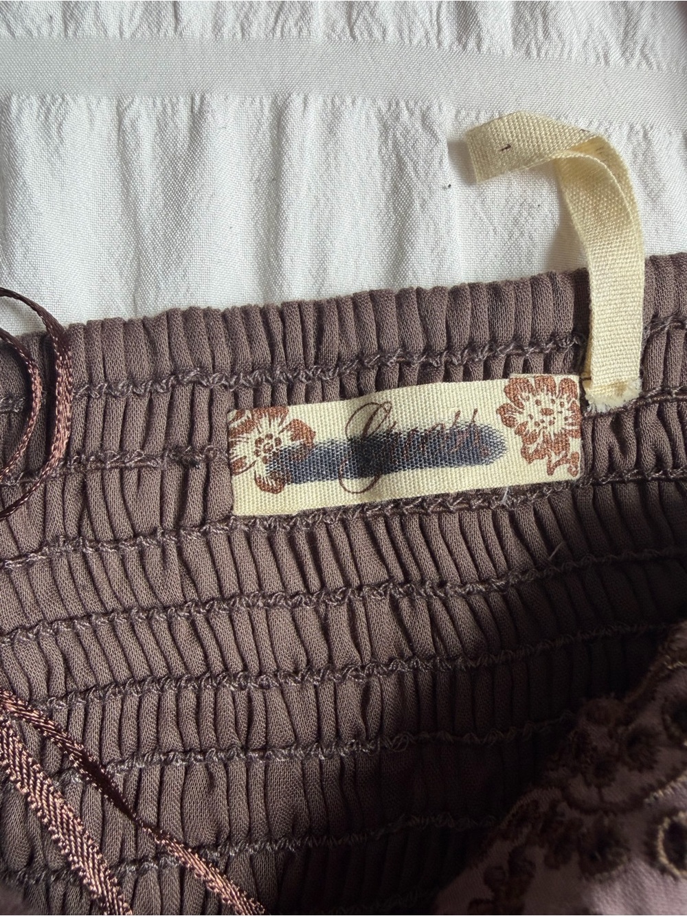 Guess Brown Maxi Dress with Lace Bodice - Picture 4 of 4